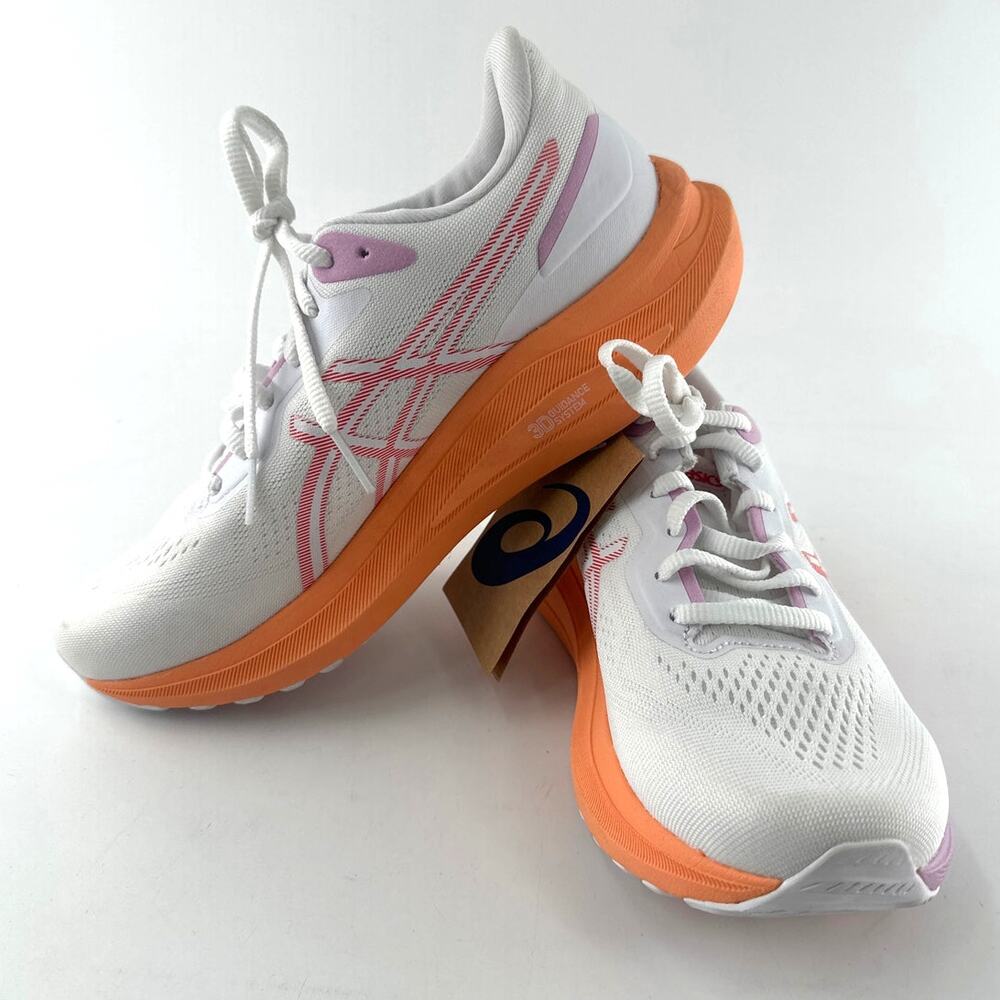 Asics GT-1000 13 Women's White Coral Reef Running Shoes Size 6.5 - Picture 8 of 11